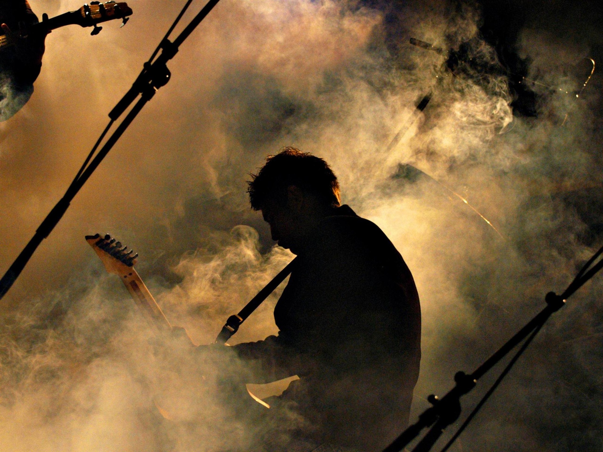 Closer no guitarrista em um show
